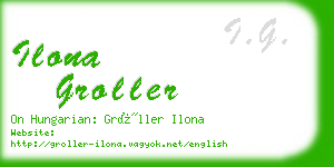 ilona groller business card